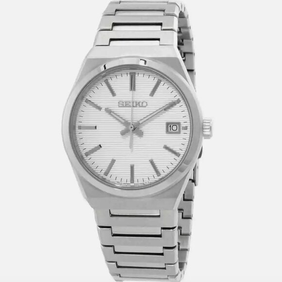 Seiko Classic Quartz White Dial Men's Watch